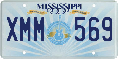 MS license plate XMM569