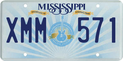 MS license plate XMM571