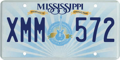 MS license plate XMM572