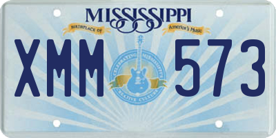 MS license plate XMM573