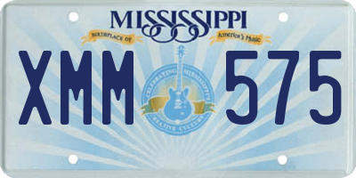 MS license plate XMM575