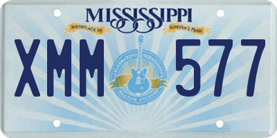 MS license plate XMM577