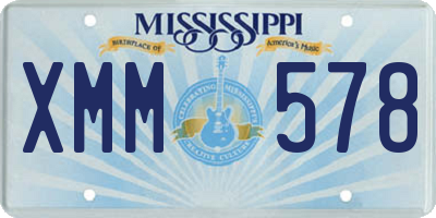 MS license plate XMM578
