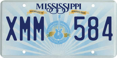 MS license plate XMM584