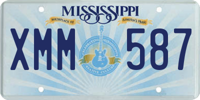 MS license plate XMM587