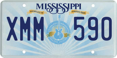 MS license plate XMM590
