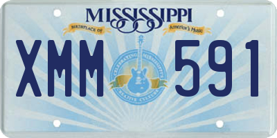 MS license plate XMM591