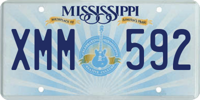 MS license plate XMM592