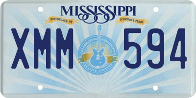 MS license plate XMM594