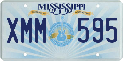 MS license plate XMM595