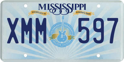MS license plate XMM597