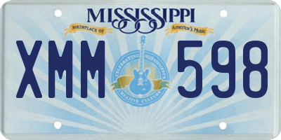 MS license plate XMM598