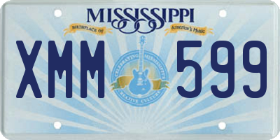 MS license plate XMM599