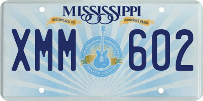 MS license plate XMM602