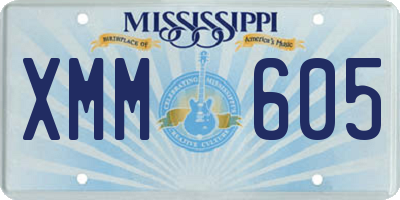 MS license plate XMM605