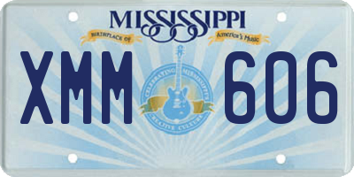 MS license plate XMM606