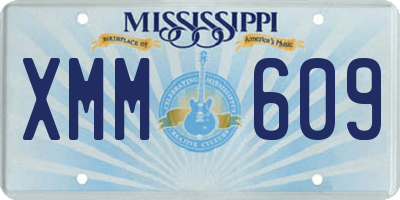 MS license plate XMM609