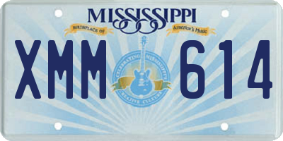 MS license plate XMM614