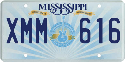 MS license plate XMM616