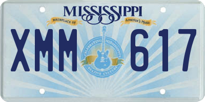 MS license plate XMM617