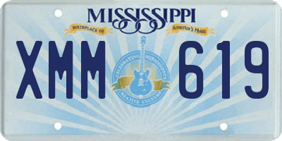MS license plate XMM619