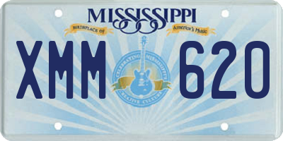 MS license plate XMM620
