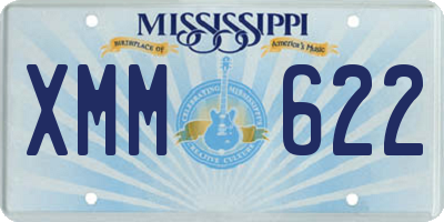 MS license plate XMM622