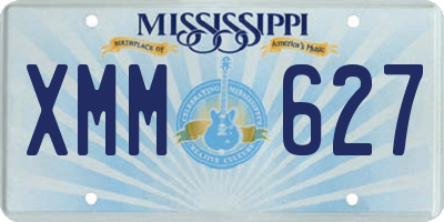 MS license plate XMM627