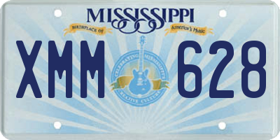 MS license plate XMM628