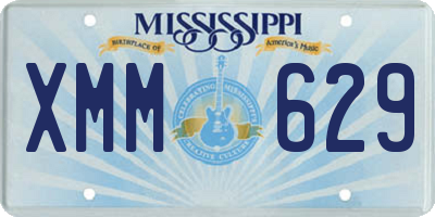 MS license plate XMM629
