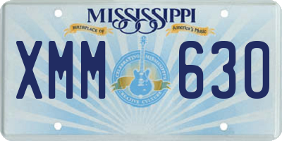MS license plate XMM630