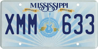 MS license plate XMM633