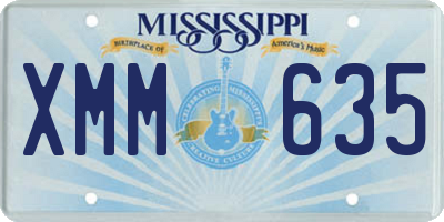 MS license plate XMM635