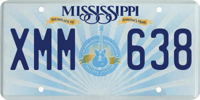 MS license plate XMM638