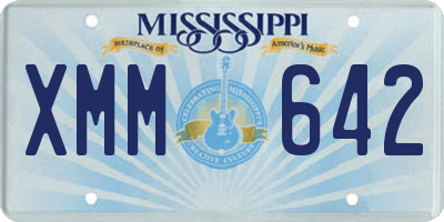 MS license plate XMM642