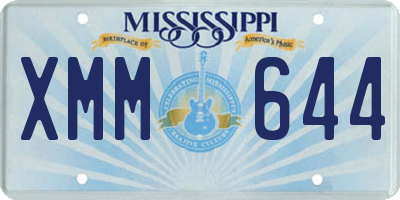MS license plate XMM644