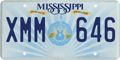 MS license plate XMM646