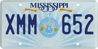 MS license plate XMM652
