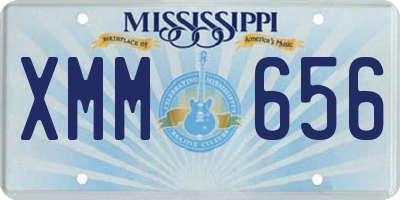 MS license plate XMM656