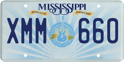 MS license plate XMM660