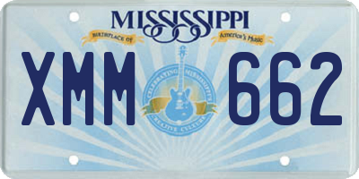 MS license plate XMM662