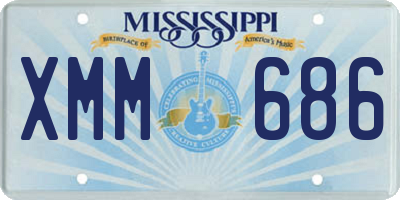 MS license plate XMM686