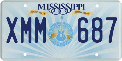 MS license plate XMM687