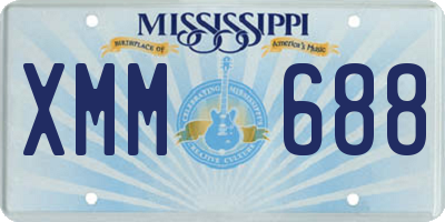 MS license plate XMM688