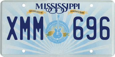 MS license plate XMM696