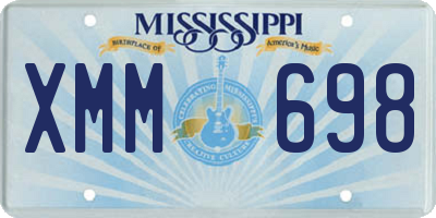 MS license plate XMM698