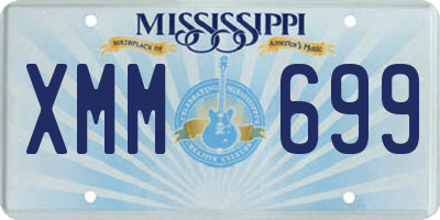 MS license plate XMM699