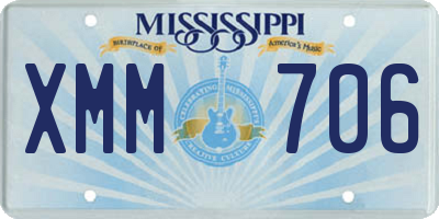 MS license plate XMM706