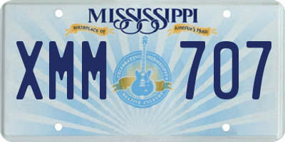 MS license plate XMM707