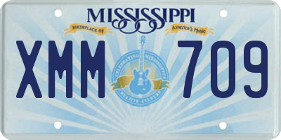 MS license plate XMM709
